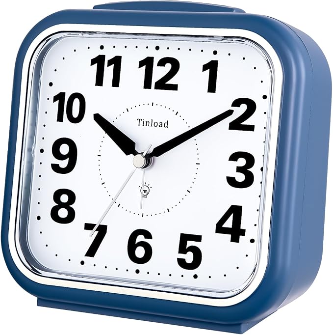 5.5" Large No Ticking Analog Alarm Clock, Silent Readable - Image 8