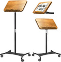 NAMON Rolling 2-in-1 Dual-use Music Stand & Desktop Book Stand, 100% Solid Wood by NAMON