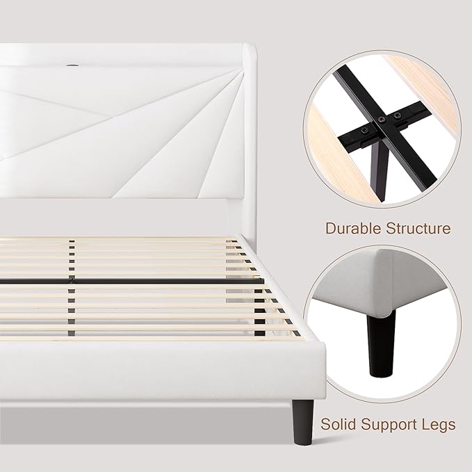 Queen Size Upholstered Bed Frame - Image 6
