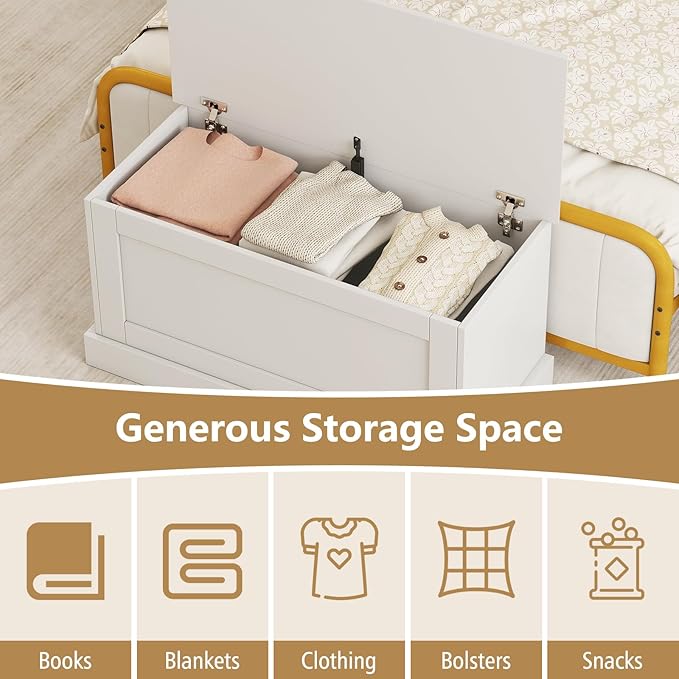 LOKO 35.5” Storage Chest, Lift Top Storage Box - Image 6