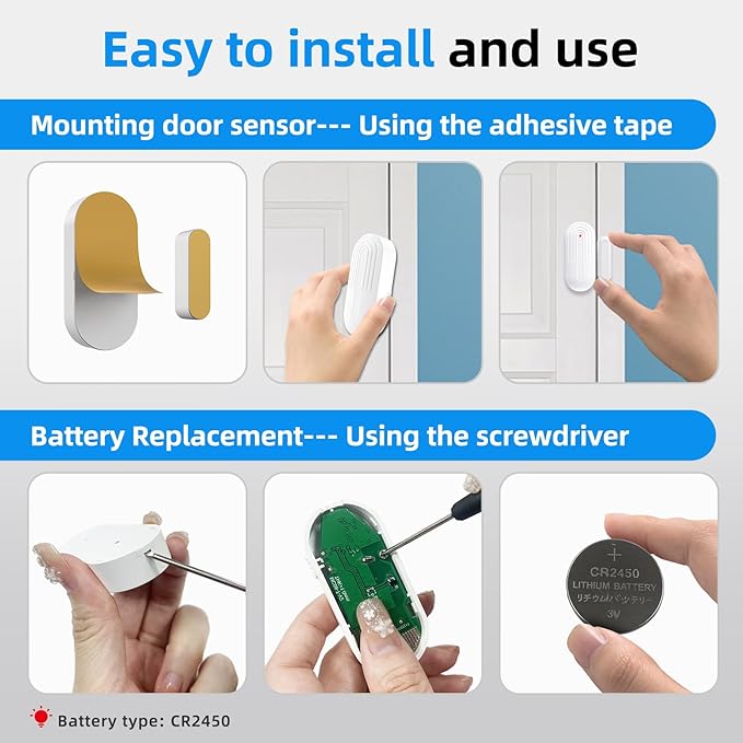 Door Chime, Daytech Wireless Door Sensor Chime When Door Opens, 800ft Range - Image 8