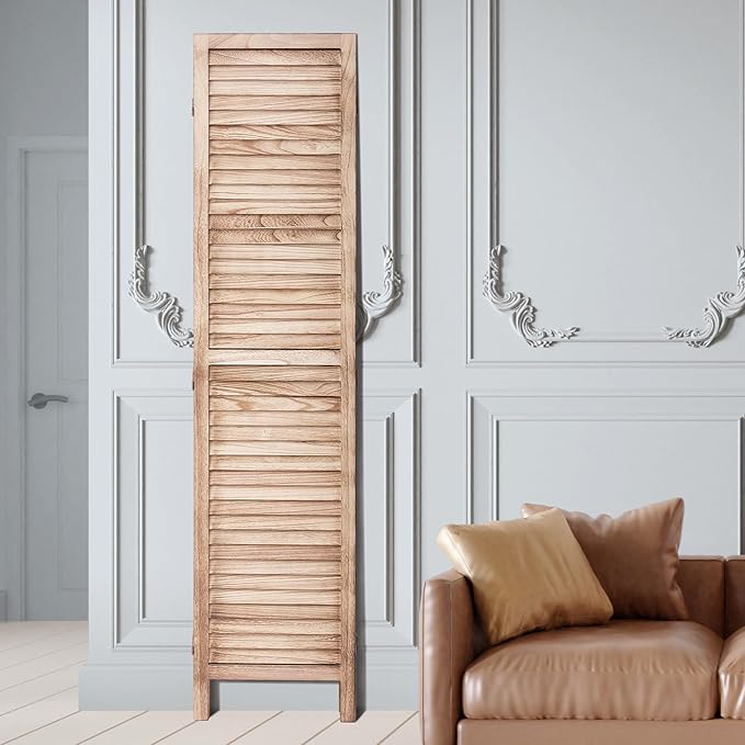 VEVOR Wood Room Divider, 8 Panel Wood Folding Privacy Screen, 66.9 Inches Tall - Image 9