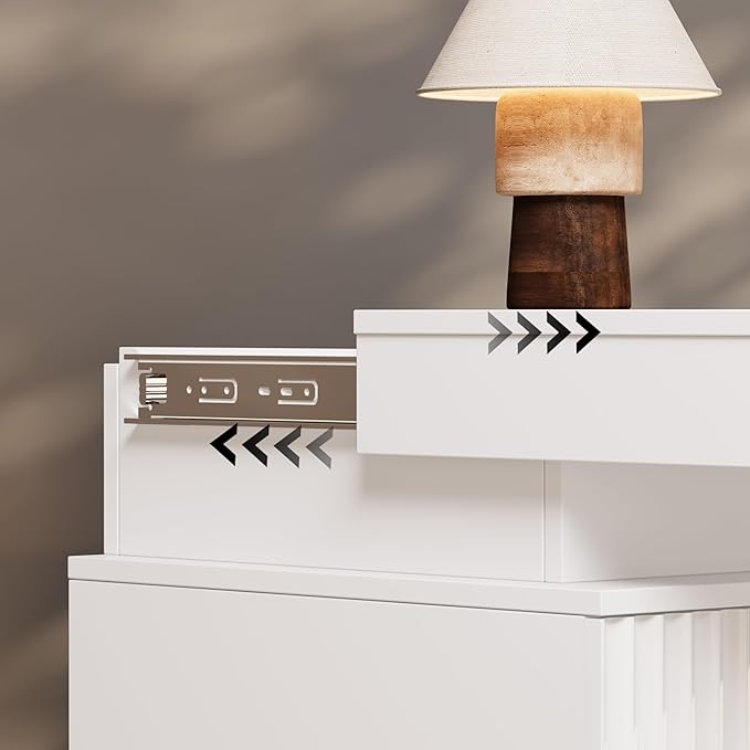 Nightstand Set of 2 for Bedroom, LED Nightstand - Image 6
