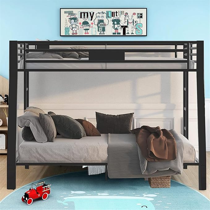 Upgraded Version Thicken Metal Heavy-Duty Full XL Over Queen Bunk Bed, Best - Image 7