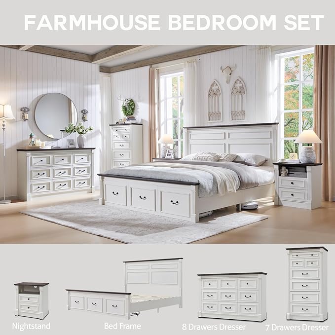 Farmhouse King Size Bed Frame - Image 6