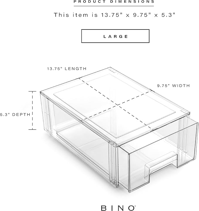 BINO | Stackable Storage Drawers, Large - Image 3