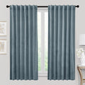 RYB HOME Velvet Curtains 63 inches Length, Back Tab & Rod Pocket Soft Fabric by RYBHOME