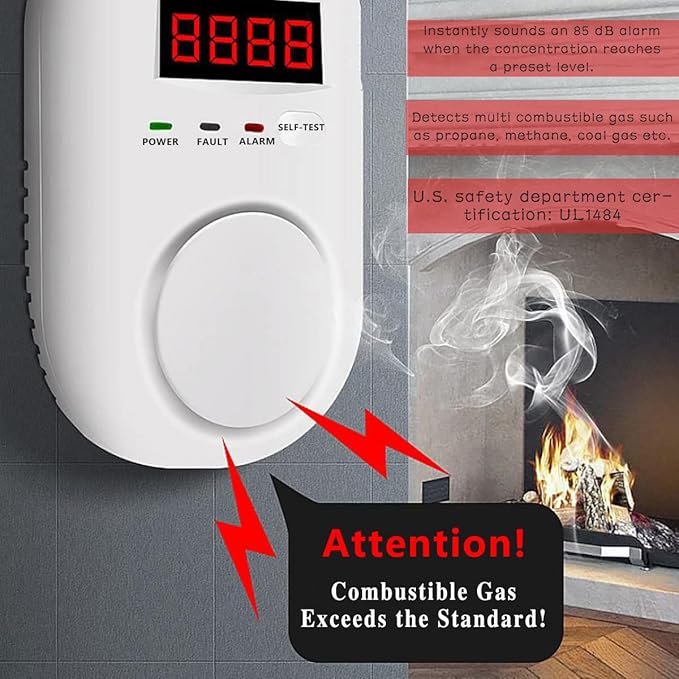 COLORWEL Natural Gas Alarm, Gas Alarm Detector - Image 4