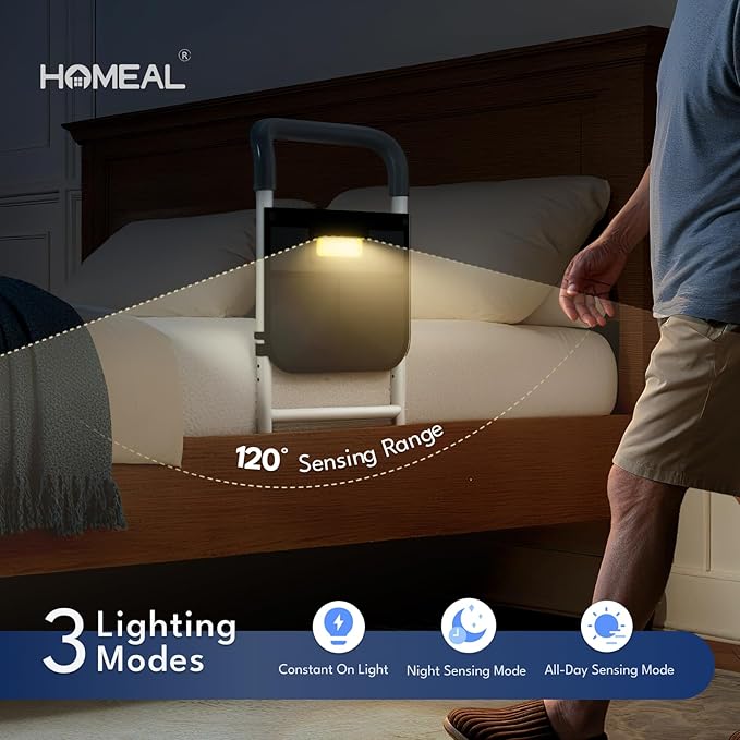 HOMEAL Bed Rails for Elderly Adults Safety, ASTM Approved Bedside Assist Rail - Image 3