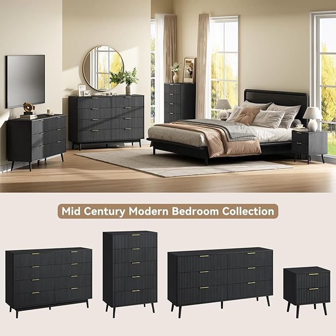 CARPETNAL Fluted 8 Drawer Dresser - Image 5