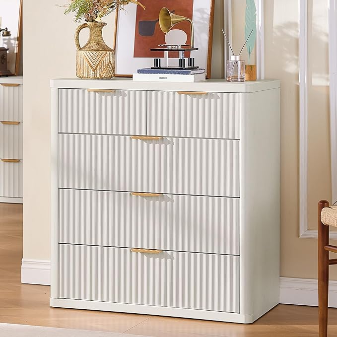 LEYAOYAO Fluted 5 Drawers Dresser - Image 3
