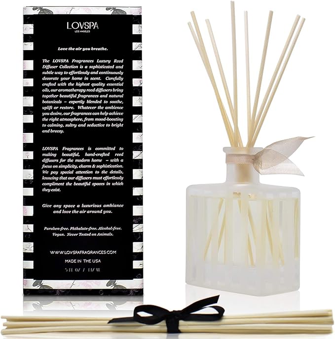 LOVSPA Reed Diffuser Set, Vanilla & Patchouli Scented Oil Diffuser - Image 2