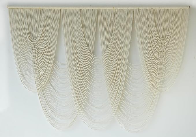 Macrame Wall Hanging Large Macrame Wall Decor Yarn Art 57" W x 41" L - Image 5