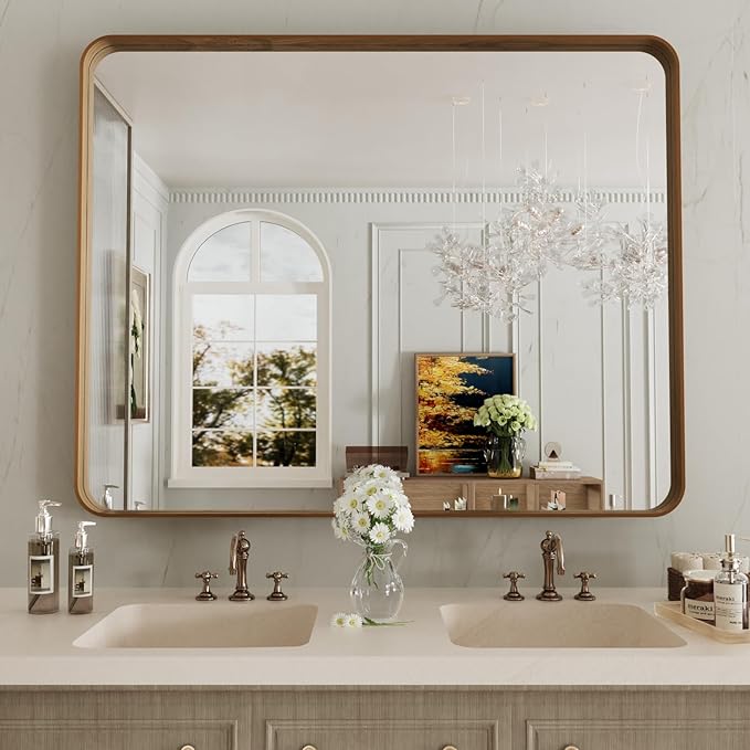 LOAAO 40X32 Inch Bathroom Mirror - Image 8