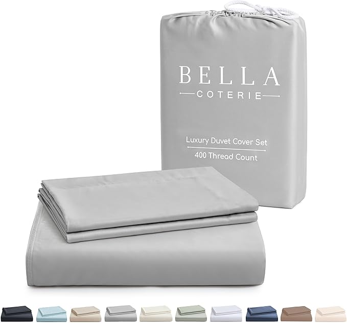 Bella Coterie Luxury Bamboo Viscose California King Size Duvet Cover Set | 100% by BC