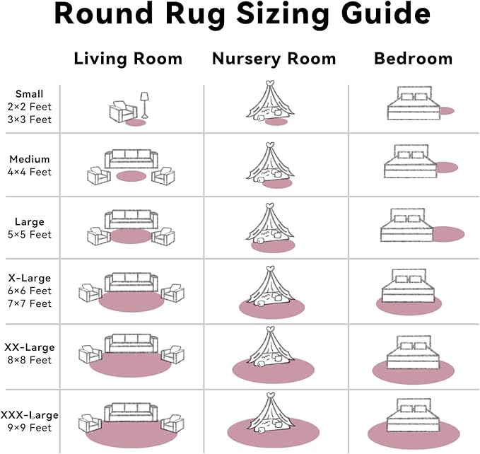 OLANLY Blush Round Rugs for Bedroom - Image 7