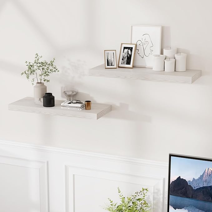 Fun Memories Floating Shelves for Wall, 24 x 9.3 Floating Shelf Wall-Mounted - Image 2