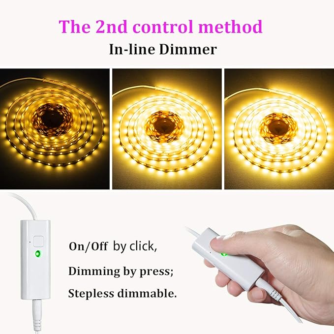 WOBANE LED Strip Lights 32.8ft Warm White, Dimmable Light Strip Kit - Image 3