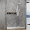 Shower Screen, 3/8" Tempered Glass, Shower Wall Panels, Fix Shower Glass Screen by YTSAHSTT