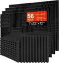 Saiqiang 56 Pack Acoustic Foam Panels, Noise Cancelling Dampening Sound by Saiqiang