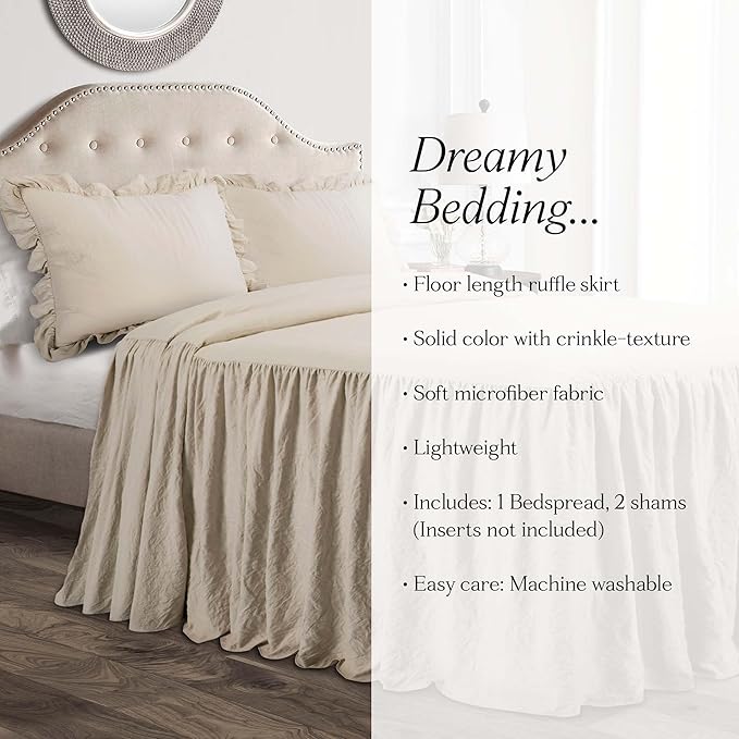 Lush Decor Ruffle Skirt Bedspread Set - Image 6