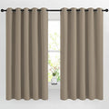NICETOWN Taupe Window Treatments 66 inch Length 2 Panels Set, Grommet Blackout by NICETOWN