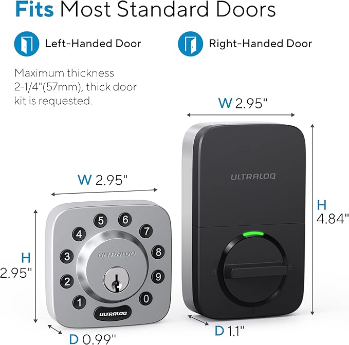 ULTRALOQ U-Bolt Smart Lock, 5 in 1 Keyless Entry Door Lock - Image 6