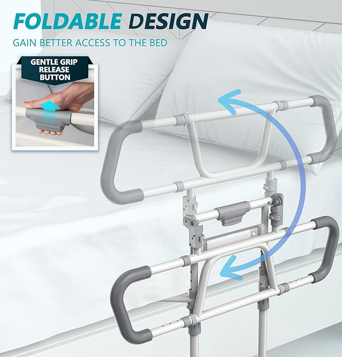 Packve Foldable Bed Rails for Elderly Adults Safety - Image 3