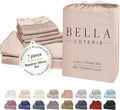 Bella Coterie 7 Piece Luxury Bamboo Viscose Split King Size Sheet Set | 2 by BC