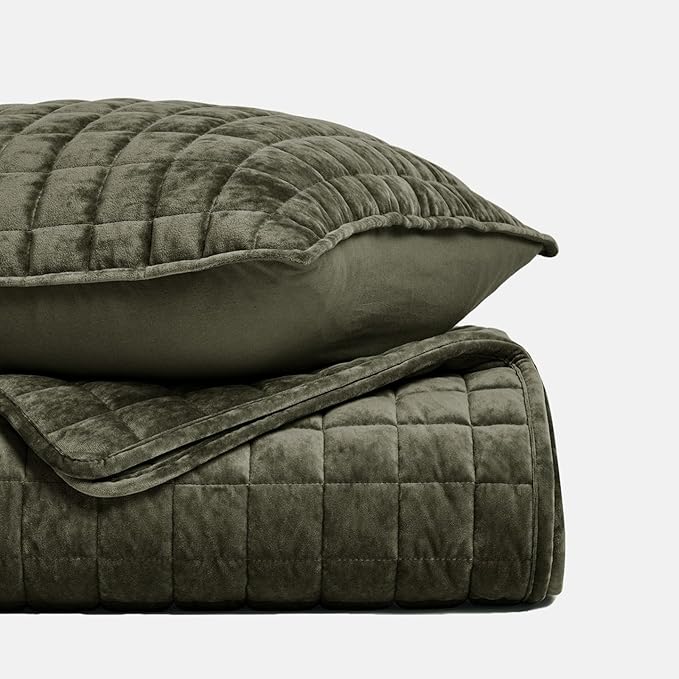 RECYCO Luxury Velvet Quilt Set, California King 118'' x 106'' Oversized - Image 5