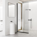 Bathroom Shower Door Screen, 34 in. W x 74 in. H Single Panel Frameless Shower by SHOWERBATHTUBDOORSDEVELOPER