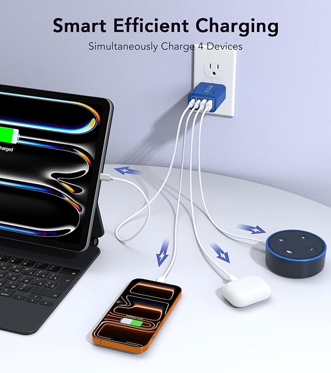 40W USB C Super Fast Charger Cube, 2 Pack PD + QC Charging Block Power Adapter - Image 2