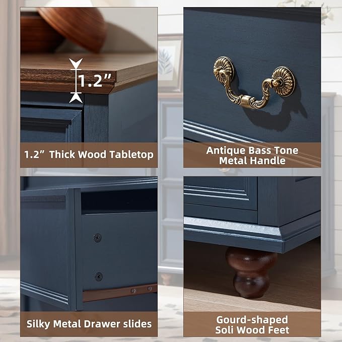 24" Wide Farmhouse Nightstand Set of 2, Farmhouse Furniture Series - Image 7