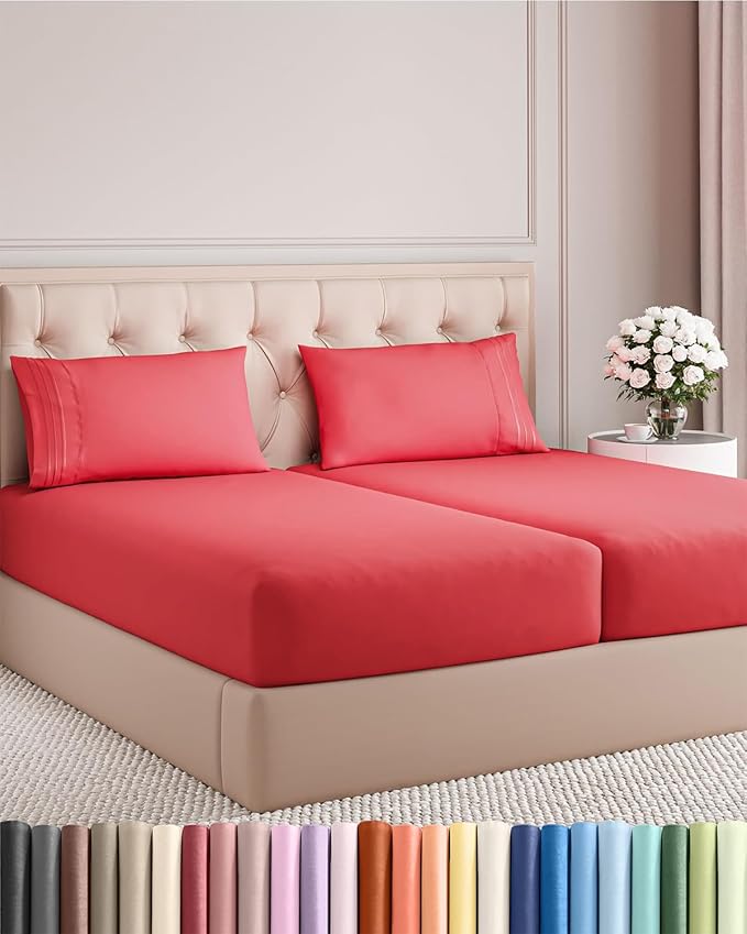 Split King Size 5 Piece Sheet Set by CGKUnlimited