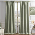 Joydeco Sage Green Velvet Curtains 84 Inches 2 Panels, Luxury Thermal Insulated by JOYDECO