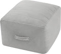 MeMoreCool Square Stuffed Pouf Ottoman Foot Rest, Floor Pouf Foot Stool by MeMoreCool