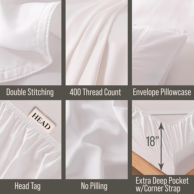 Bella Coterie Luxury Bamboo Viscose Queen Size Sheet Set | 100% Organically - Image 3