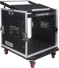 Sound Town Enhanced 1/2" Plywood 10U PA DJ Pro Audio Rack/Road ATA Case by SOUNDTOWN