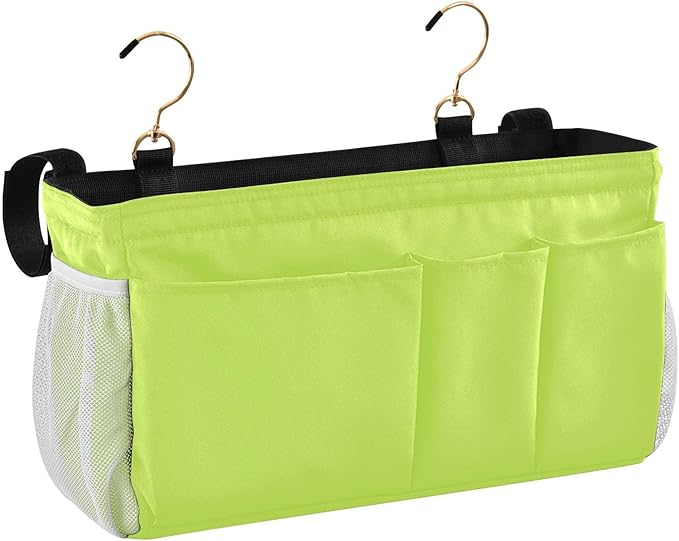 KOPIRIT Neon Yellow Bedside Caddy Storage Bag Bedside Organizer by KOPIRIT