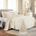 Superior 3 Piece Basketweave Cotton Bedspread Set, Home Bed Decor, Decorative by SUPERIOR