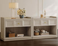 SICOTAS 31" Wide Nightstands Set of 2, Large Night Stands by SICOTAS