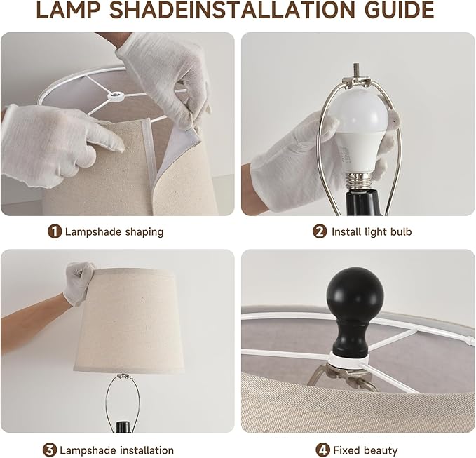 Terpsichore Lamps for Living Room Modern Farmhouse Table Lamp Bedside Reading - Image 8