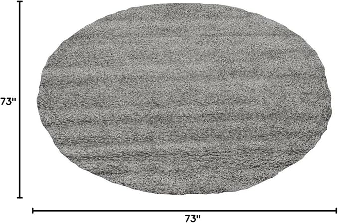 Unique Loom Solid Shag Collection Area Rug - Image 2
