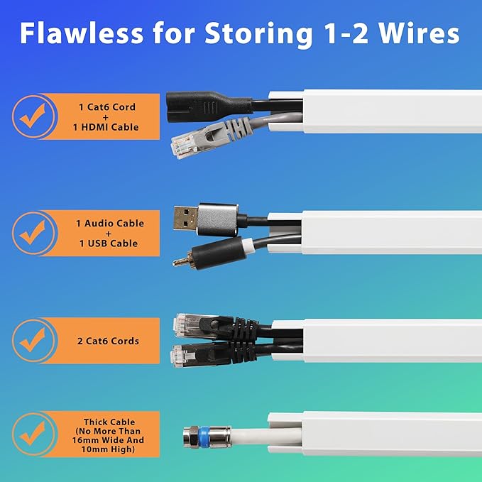 Wall Cable Hider Kit, 116in TV Wire Hider - Image 4