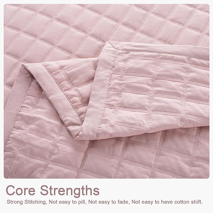 KASENTEX Oversized Queen Quilt Set 102"x106" – Soft Washed 3-Layer Lightweight - Image 4