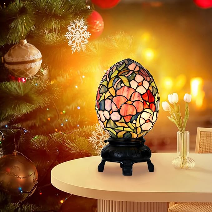 Egg Lamp - 12" H - Stained Glass Lamp - Unique Lamps - Tiffany Lamp Style - Image 3