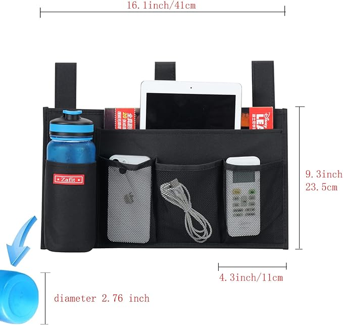 Zafit Hanging Bedside Caddy, Bedside Storage Organizer - Image 3