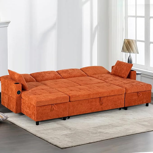 110" Sectional Pull Out Sofa Bed - Image 2