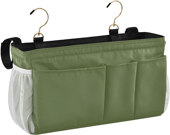 KOPIRIT Dark Cyan Bedside Caddy Storage Bag Bedside Organizer by KOPIRIT