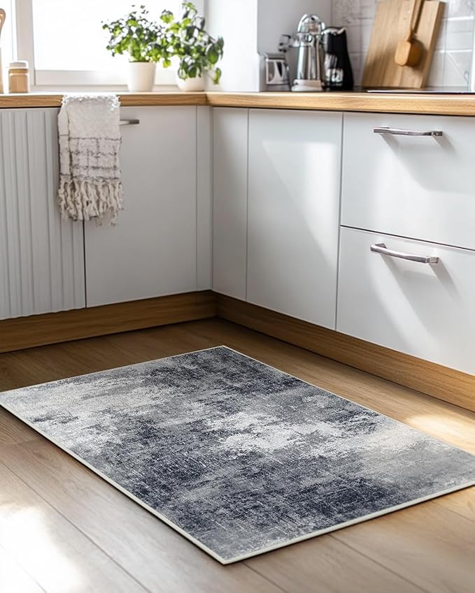 AMADA HOMEFURNISHING Washable Entry Rug, 2x3 Modern Abstract Rug - Image 2